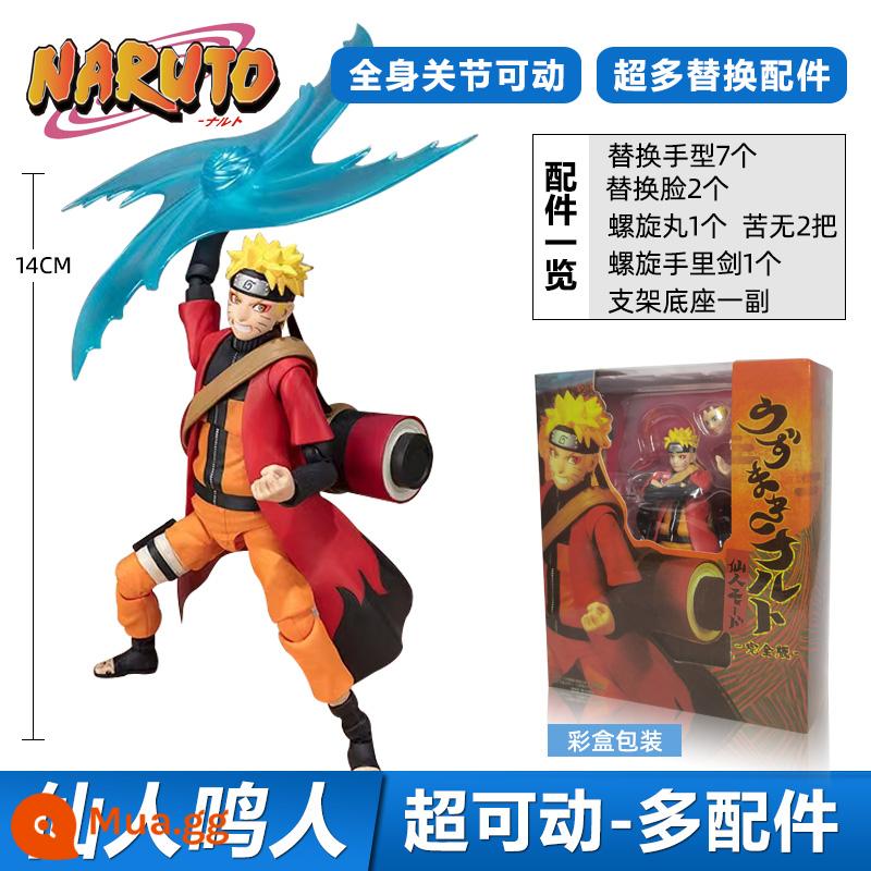 SHF Naruto Movable Uzumaki Naruto Chế Độ Bất Tử Thế Hệ Thứ 3 Mô Hình Toàn Thân Mô Hình Búp Bê Đồ Chơi Vật Trang Trí - Naruto có thể di chuyển được [Hình ảnh chính]