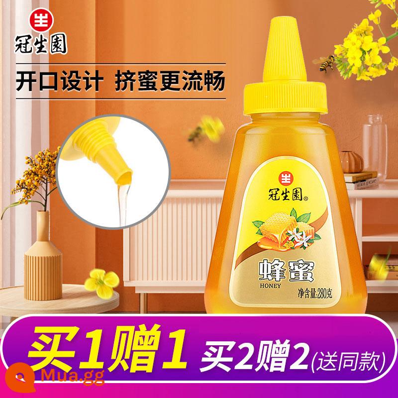 Guansheng Garden Honey Honey Portable Pointed Mouth Squeez - 280g mật ong [mua một tặng một]