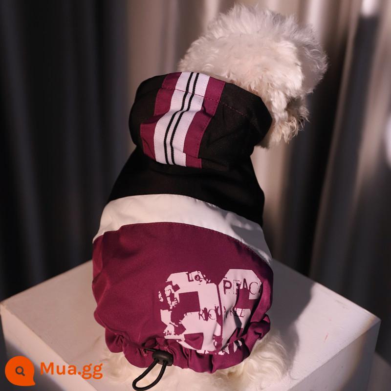 Quần Áo Cho Chó Mùa Thu Đông Bông Bichon Pomeranian Chó Nhỏ Thú Cưng Chó Con Chống Rụng Lông Mùa Đông Ấm Áp Áo Khoác Cotton - Áo khoác cotton thể thao thời trang màu tím