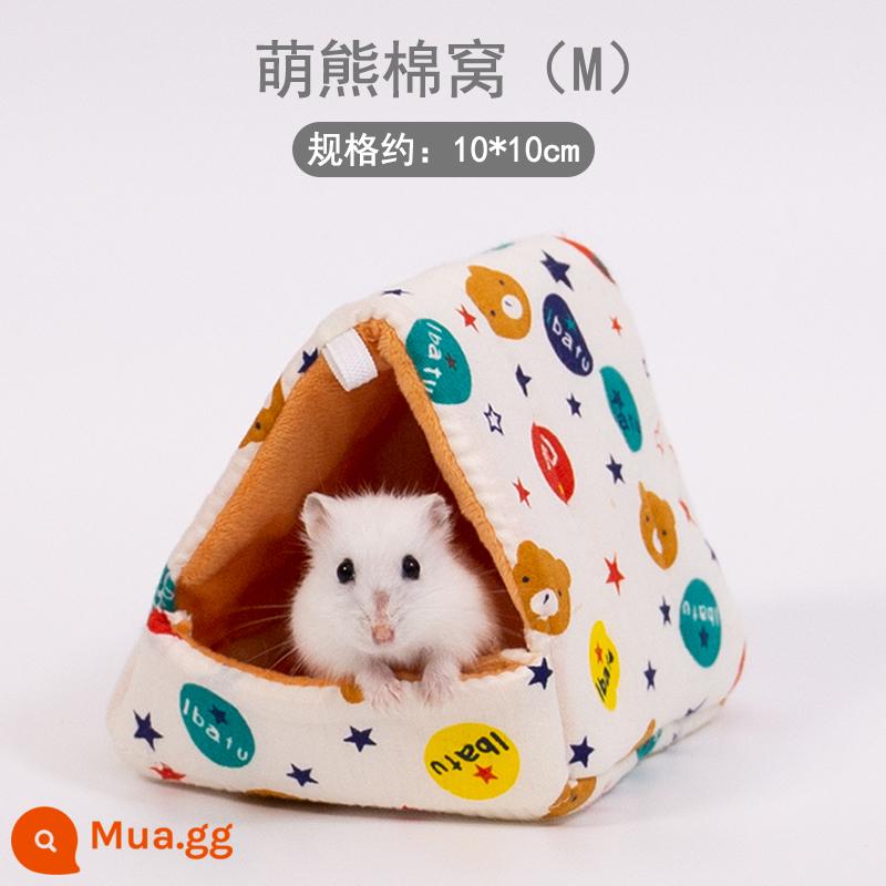 Hamster bông ấm tổ gấu vàng mùa đông tổ nhỏ mật ong túi lượn hoa cành chuột trốn nhà mùa đông đồ dùng mùa đông - Gấu Trumpet dễ thương (chuột hamster lùn)