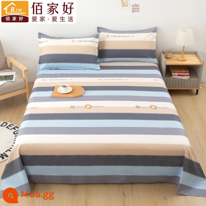 100 tấm cotton đơn mảnh đôi 1,5m tấm cotton lưới chăn màu đỏ vỏ gối đơn 2 bộ ba mảnh 1.2 đơn - Louis (vải dày)