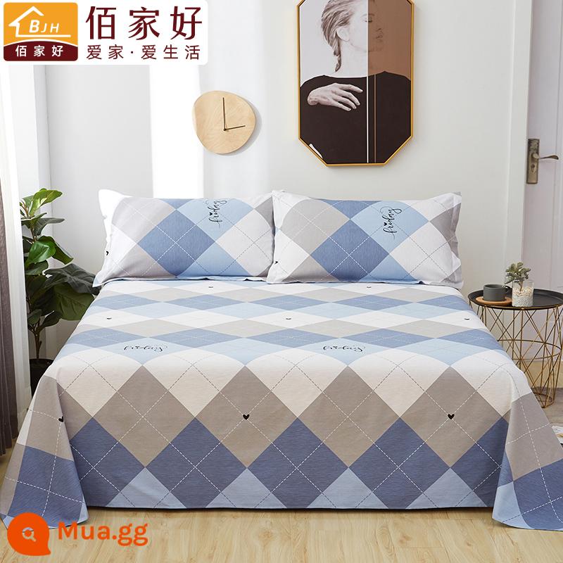 100 tấm cotton đơn mảnh đôi 1,5m tấm cotton lưới chăn màu đỏ vỏ gối đơn 2 bộ ba mảnh 1.2 đơn - Cảm xúc của Kolo (vải dày)