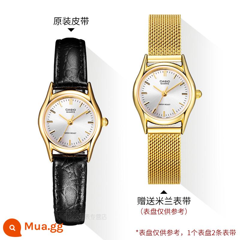 Quà tặng năm mới Đồng hồ CASIO nữ ins phong cách đơn giản khí chất đồng hồ nữ thời trang sinh viên chống thấm nước đồng hồ nữ - LTP-1094Q-7A Dây thép Milan + dây chính hãng, tổng cộng 2 dây