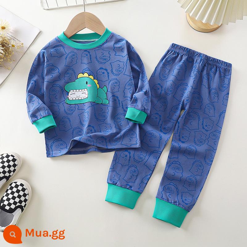 Bộ quần áo mùa thu trẻ em, đồ lót cotton nguyên chất cho bé, áo len cotton, đồ ngủ trẻ em, đồ mặc nhà cho bé trai và bé gái, quần áo mùa thu và quần vệ sinh - Bông nguyên chất loại A C05