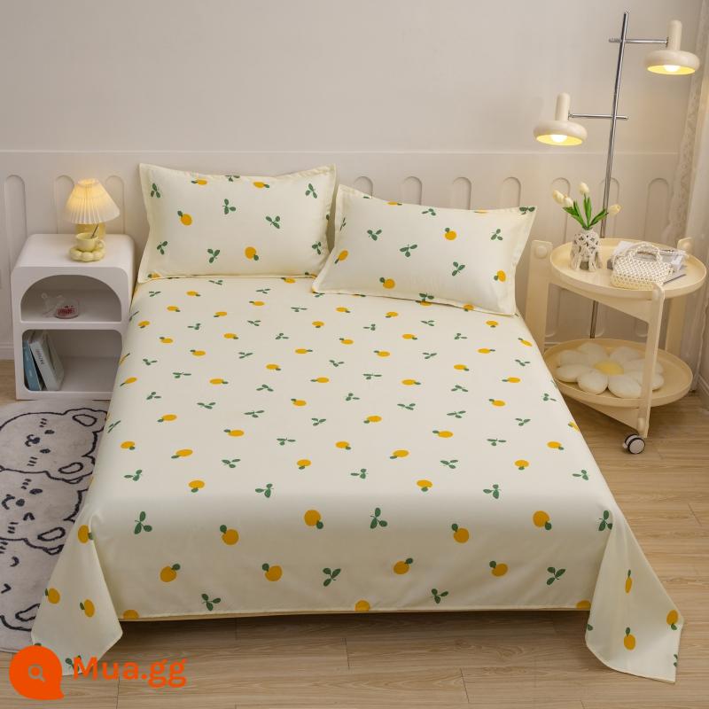 Người Nam Cực đã giặt ga trải giường cotton ký túc xá đơn sinh viên giường đôi 1,5m ký túc xá trẻ em ga chăn nam - Cam-XL dễ thương