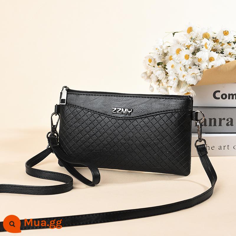 Túi nhỏ mini 2022 mới hợp thời trang túi xách nữ thời trang thu đông túi clutch phiên bản Hàn Quốc da mềm đeo vai Ví đựng xu Messenger - Phong cách D đen