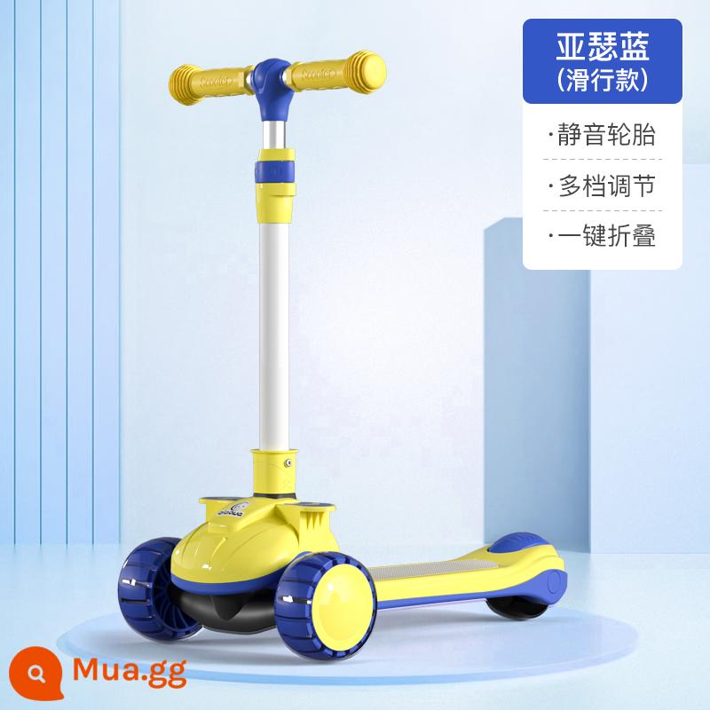 Xe trượt Scooter trẻ em mẫu trẻ em bé trai bé gái mẫu công chúa 3-6-12 tuổi đi được xe cầu trượt - Arthur Blue - Im lặng lướt - Điều chỉnh nhiều tốc độ