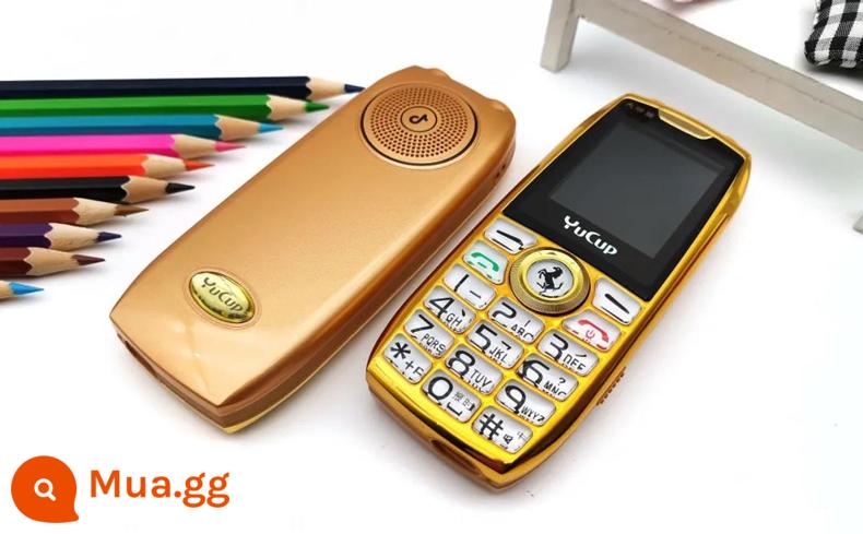 4G đầy đủ Netcom sinh viên và trẻ em điện thoại di động mini nút bảng thẳng không thông minh giọng nói lớn người già máy dự phòng điện thoại di động - Phiên bản di động màu vàng