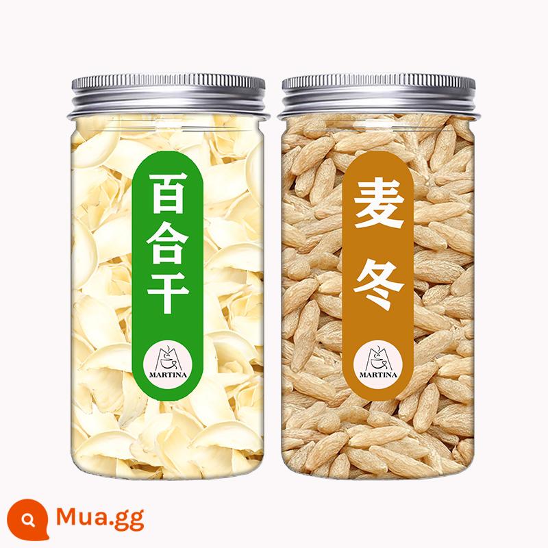 Lily Dry Tea chính thức Cửa hàng hàng đầu của Lan Châu người Châu Âu có thể sử dụng cháo trà Lily hoa Lily Trà 500G - Hoa huệ khô + Ophiopogon japonicus