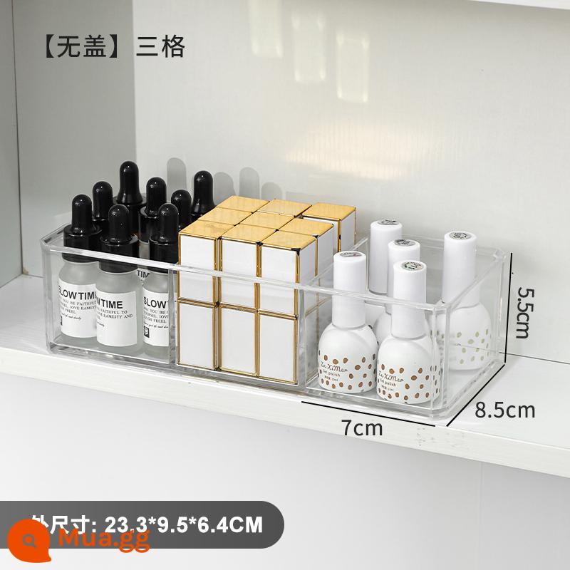 Tủ gương phòng tắm hộp lưu trữ acrylic phòng trang điểm bồn rửa kệ mỹ phẩm sản phẩm chăm sóc da vách ngăn mặt nạ - Ba lưới-SF117D