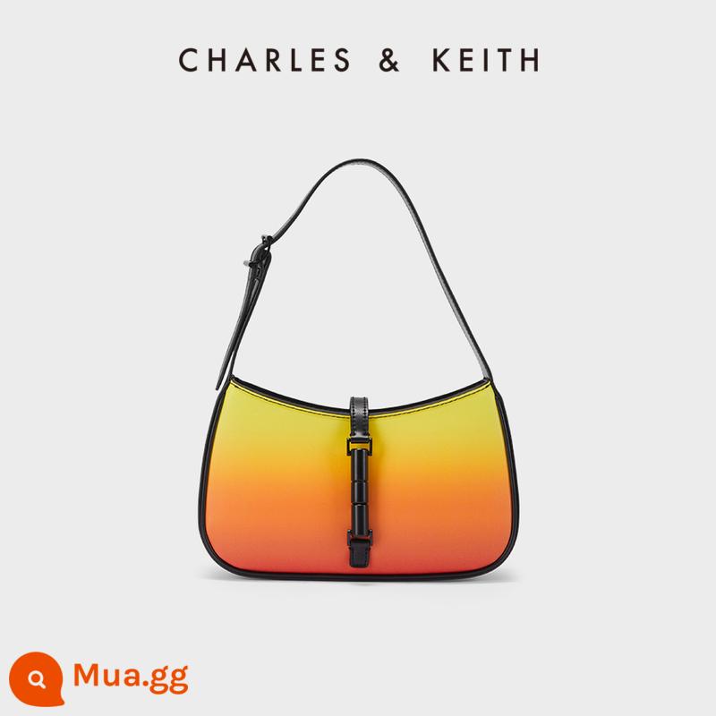 Túi đeo sát nách CHARLES&KEITH CK2-20151158 Fantasy Túi đeo vai nữ thời trang giản dị - Hoàng hôn màu đỏ cam nhạt