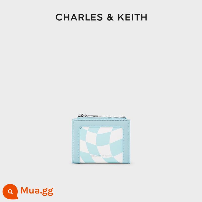 Vị trí nhiều thẻ CHARLES&KEITH CK6-10770548 Kẹp ngắn thực tế mini hình thoi màu sắc của Ms. - Xanh nhạt Xanh nhạt