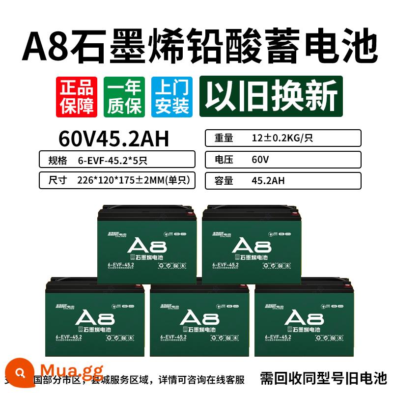 Chaowei Zhen A+ pin graphene 48v60v72v12ah20A pin axit chì xe điện hai hoặc ba bánh tiêu chuẩn quốc gia - Graphene mới 60V45A (giao hàng tận nhà miễn phí)