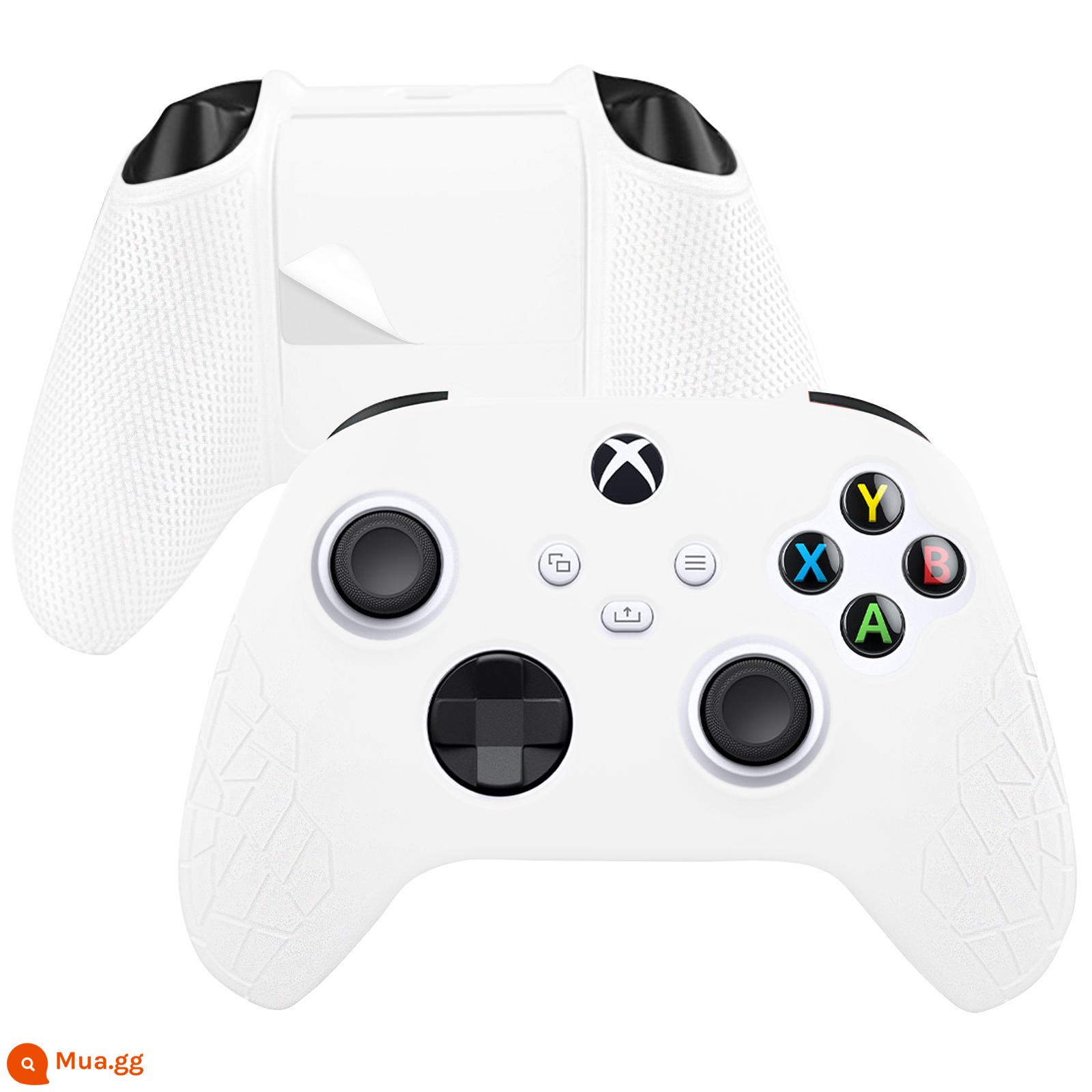 Tay Cầm Dòng Xbox Vỏ Bảo Vệ Vỏ Silicon XSX Tay Cầm Silicone Mềm Chống Trượt Bao Giá Rẻ Miếng Dán Đính Đá Nắp - Màu trắng đi kèm với nhãn dán ở mặt sau