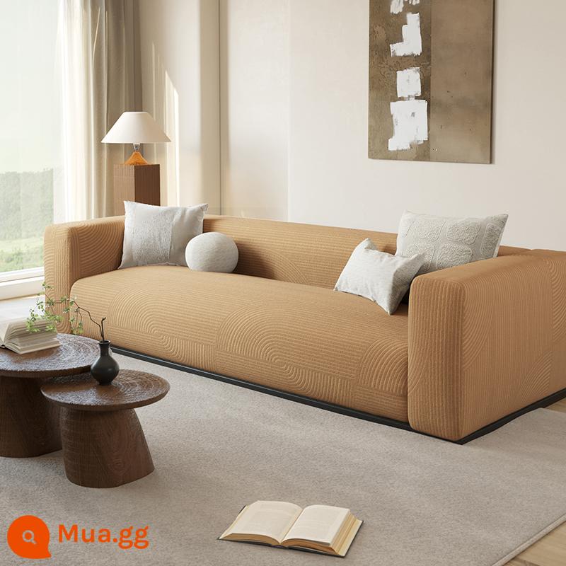 [Princess Produced] Bọc ghế sofa chống thấm đàn hồi toàn diện wabi sabi gió màu trắng kem bọc ghế sofa cố định chống trượt - màu caramel