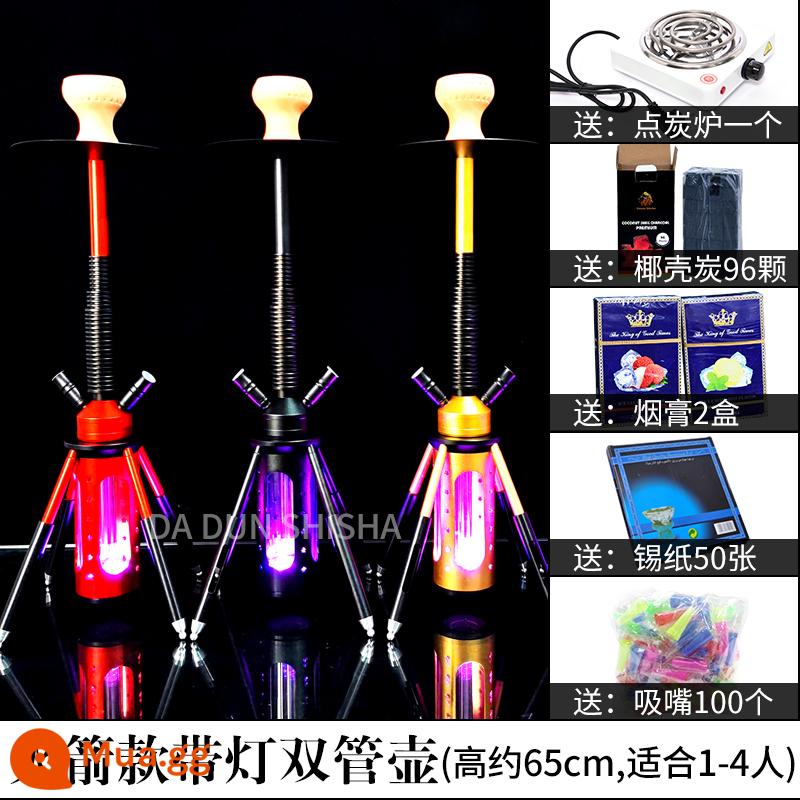 Ả Rập hookah toàn bộ thanh KTV chuyên dụng nhỏ vừa và lớn shisha hookah dán hàng tiêu dùng đầy đủ miễn phí vận chuyển - tím nhạt