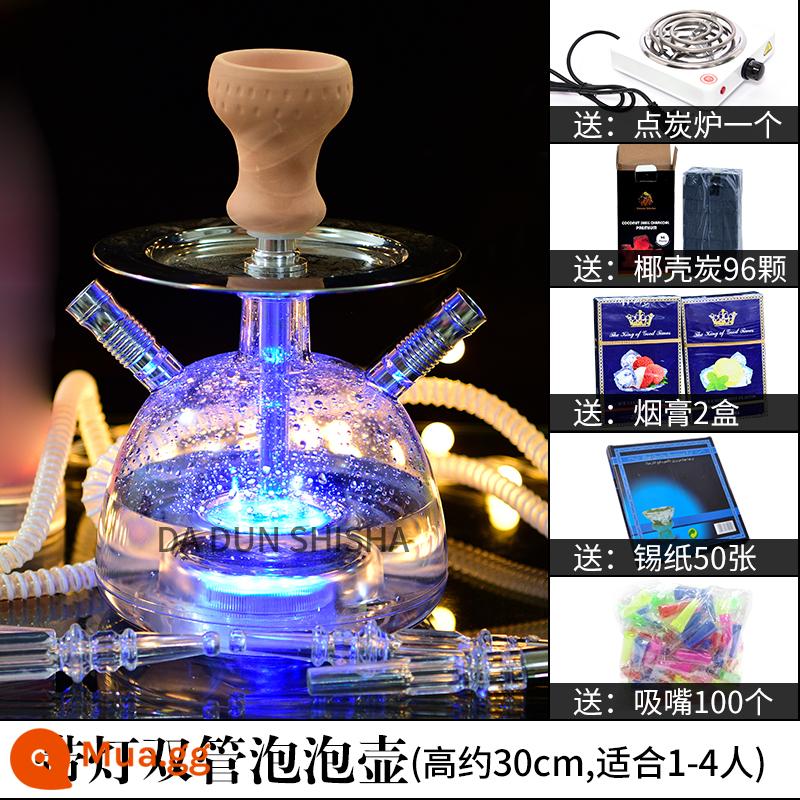 Ả Rập hookah toàn bộ thanh KTV chuyên dụng nhỏ vừa và lớn shisha hookah dán hàng tiêu dùng đầy đủ miễn phí vận chuyển - Nồi bong bóng ống đôi nổi tiếng trên Internet với gói nhẹ + sang trọng