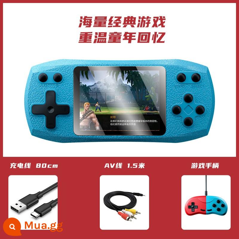 Tay cầm chơi game xuyên biên giới mới G620 cầm tay độc lập mini trò chơi cổ điển màn hình màu xanh đỏ đồ chơi trẻ em quà tặng - màu xanh [gấp đôi]