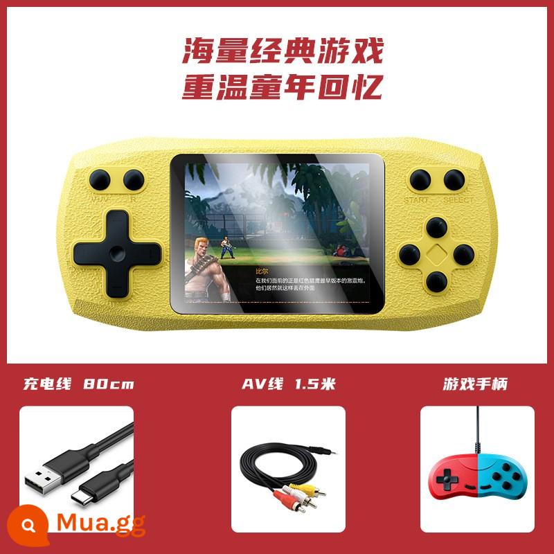 Tay cầm chơi game xuyên biên giới mới G620 cầm tay độc lập mini trò chơi cổ điển màn hình màu xanh đỏ đồ chơi trẻ em quà tặng - màu vàng [gấp đôi]