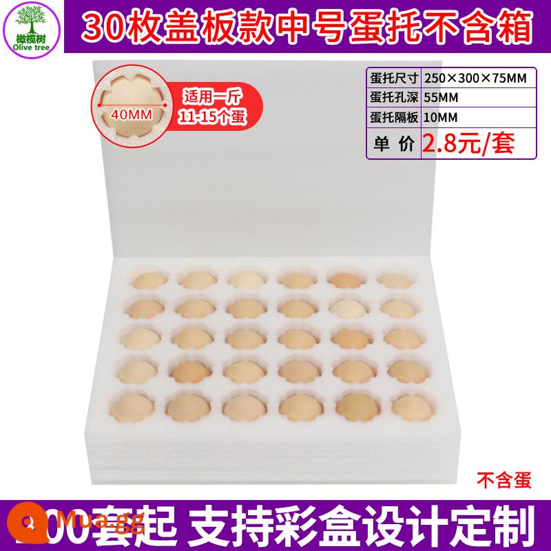 30 quả trứng trứng vịt trứng chuyên dụng Express đặc biệt địa chấn Bubble Box Hộp đựng bông đóng gói Hộp đóng gói - Khay trung tâm dạng nắp 30 chiếc không có hộp [28 bộ] 2,8 nhân dân tệ/bộ