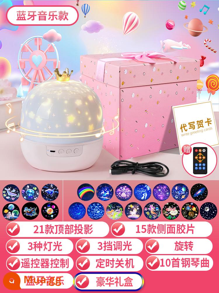 Máy chiếu Sky Sky Lantern Star Story Story Machine của trẻ em Đồ chơi đồ chơi sinh nhật Girl Baby Baby Night Light Christmas - [Không thông minh] [Nhạc Bluetooth] Crown: 21 máy chiếu + 10 nhạc + điều khiển từ xa + bao bì tinh tế +…