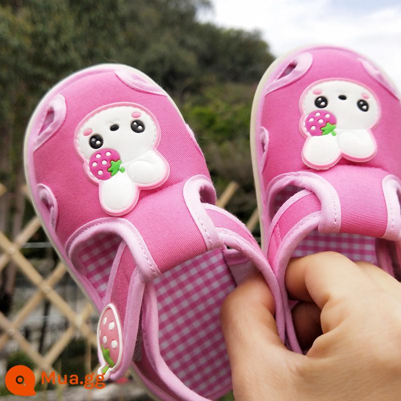 Giày bé trai tập đi, sandal, đế mềm, bé trai, giày trẻ sơ sinh và trẻ nhỏ, giày la hét, 1-3 tuổi, giày đi trong nhà, giày vải, chống trượt - 2030 màu hồng