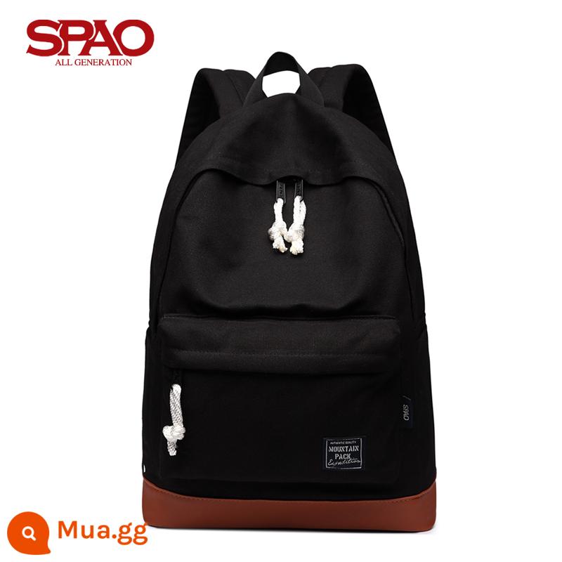 Spao Ba Lô Đại Học Hàn Quốc Học Sinh Trung Học Nam Nữ Đại Học Phong Cách Ba Lô Chống Thấm Nước Túi Máy Tính 15.6 Inch - màu đen mới đến