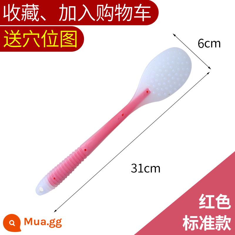 Pat Sha board, silicone kinh tuyến pat, chế độ chăm sóc sức khỏe đặc biệt, tập thể dục toàn thân, búa, gậy massage lưng và lưng cho chân - Mẫu đỏ chuẩn 31cm + bản đồ huyệt đạo