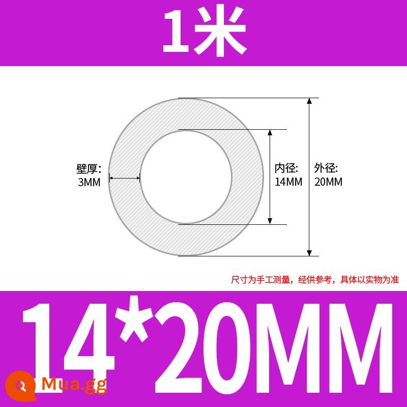 Vòi silicone vòi ống cao su chịu nhiệt độ cao cao su silicone ống nước 2/3/4/5/6/8/10/12/16/19mm - 14*20 (giá 1 mét