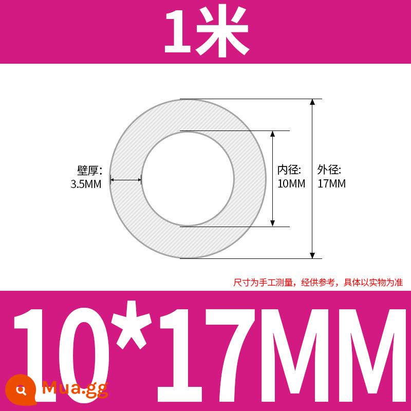 Vòi silicone vòi ống cao su chịu nhiệt độ cao cao su silicone ống nước 2/3/4/5/6/8/10/12/16/19mm - 10*17 (giá 1 mét