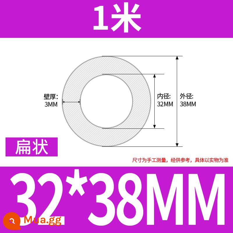 Vòi silicone vòi ống cao su chịu nhiệt độ cao cao su silicone ống nước 2/3/4/5/6/8/10/12/16/19mm - Hình phẳng 32 * 38 (giá 1 mét