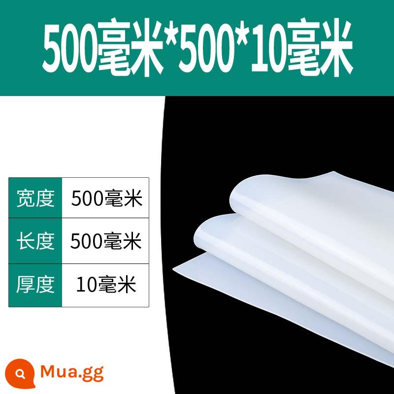 Tấm cao su silicon Miếng đệm silicon Cao su silicon chịu nhiệt độ cao Tấm cao su silicon Tấm cao su silicon Đệm phẳng Miếng đệm dày Chế biến cao su silicon - Chiều rộng 500mm * Chiều dài 500 * Độ dày 10 mm