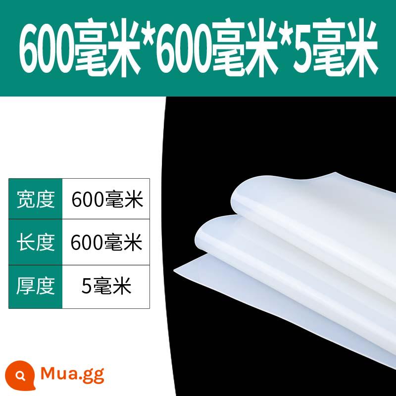 Tấm cao su silicon Miếng đệm silicon Cao su silicon chịu nhiệt độ cao Tấm cao su silicon Tấm cao su silicon Đệm phẳng Miếng đệm dày Chế biến cao su silicon - Chiều rộng 600mm*Chiều dài 600mm*Độ dày 5mm