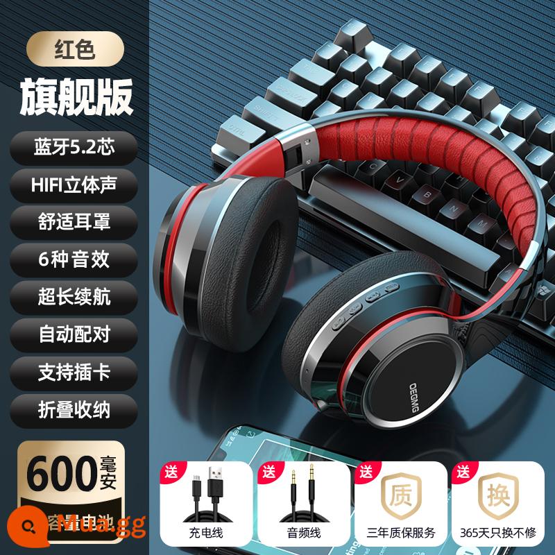 Tai nghe không dây Bluetooth E-Sport Tai nghe không dây Giảm tiếng ồn và cách âm để chơi game và chạy Tuổi thọ pin siêu dài Thích hợp cho Apple và Sony - Phiên bản Galaxy đen đỏ [nắp tai giữa phù hợp với tai vừa và nhỏ] (chip Bluetooth 5.2 ☆ pin 600 mAh ☆ không có hiệu ứng ánh sáng)