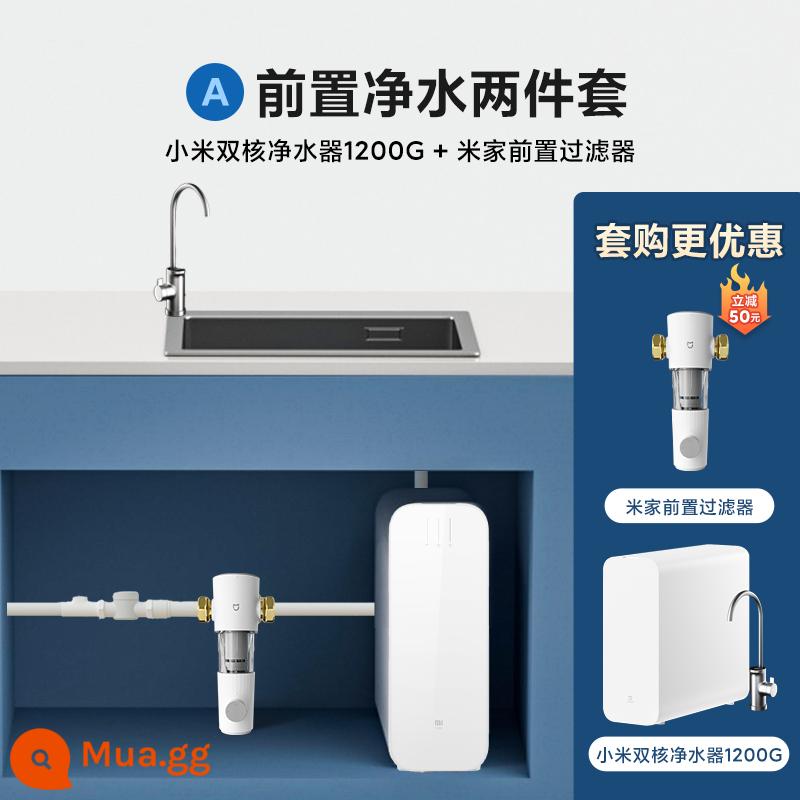 Máy lọc nước lõi kép Xiaomi 1200G máy uống trực tiếp nhà bếp RO thẩm thấu ngược máy lọc nước máy lọc nước mẹ và bé - Độc lập + bộ lọc trước