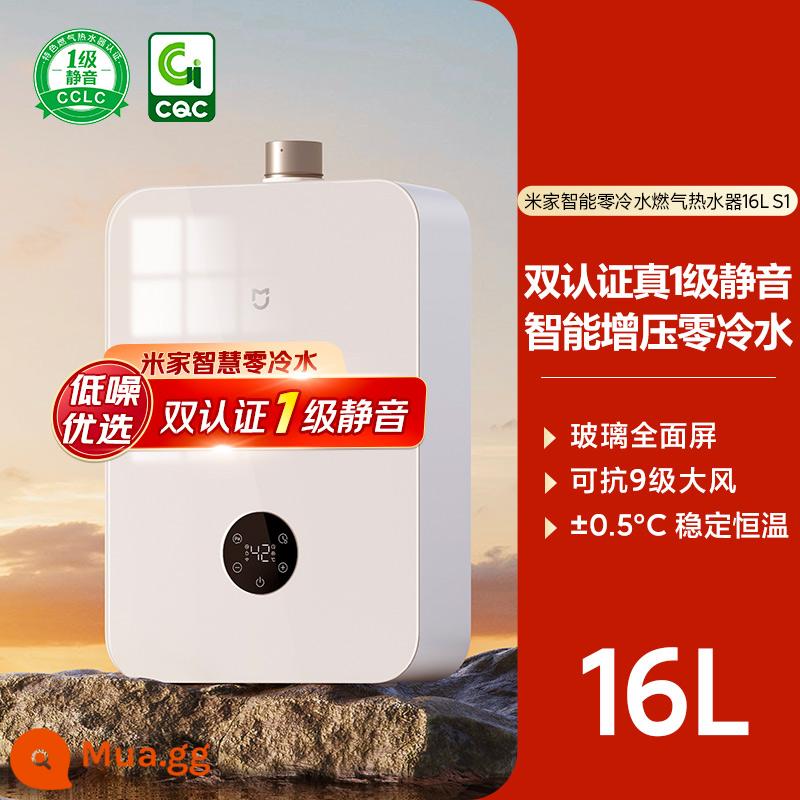 Xiaomi Mijia Máy Nước Nóng Khí 16L Lít Tắm Gia Đình Treo Tường Trắng Tắt Tiếng Nhiệt Độ Không Đổi Chống Gió Tăng Áp Gia Đình - Trắng