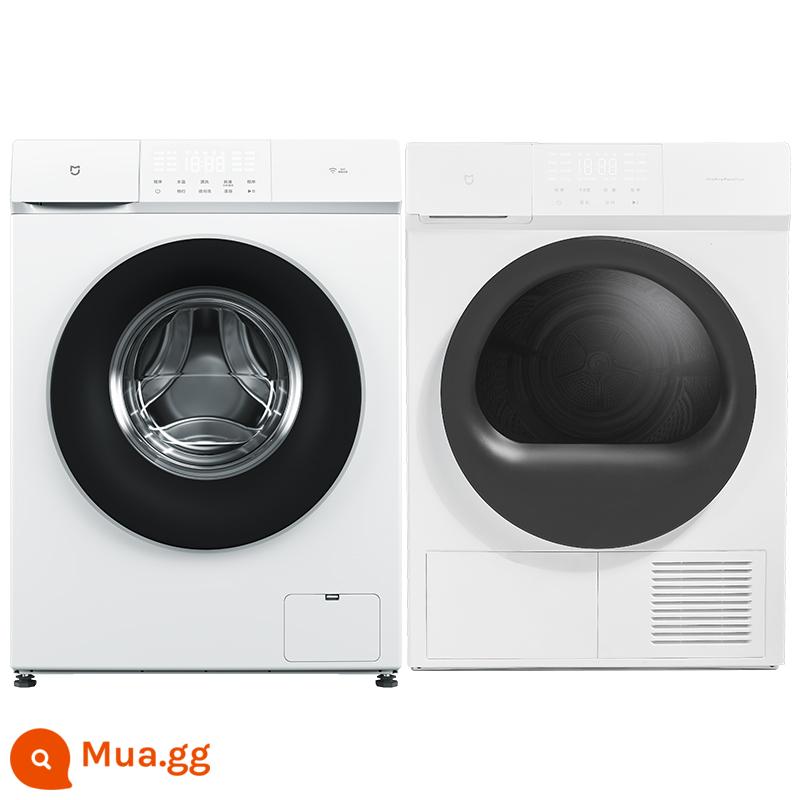 Bộ giặt và sấy bơm nhiệt Xiaomi Mijia 10kg Máy giặt trống hoàn toàn tự động Máy sấy gia đình Máy sấy kết hợp - Trắng