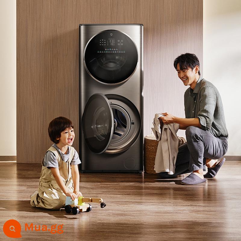 Xiaomi Mijia khoanh vùng giặt và sấy Máy giặt trống hai lớp All15kg hoàn toàn tự động gia đình công suất lớn - Chúa tể sao xám