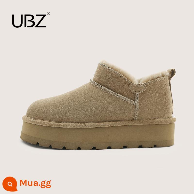 UBZ 2024 Lễ Tạ Ơn Nữ Giày Bốt Đi Tuyết Mùa Đông Nữ Chống Trơn Trượt Giày Cotton Nhung Giày Boot Cổ Ngắn Hết Hàng thanh lý - UQC36XD3609H Khaki