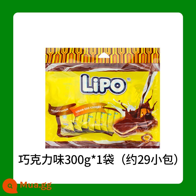 Lipo rusk bánh quy nhập khẩu gói nhỏ lưới văn phòng màu đỏ đồ ăn nhẹ nhỏ giải trí thực phẩm ăn nhẹ - Vị socola 300g (khoảng 29 gói)