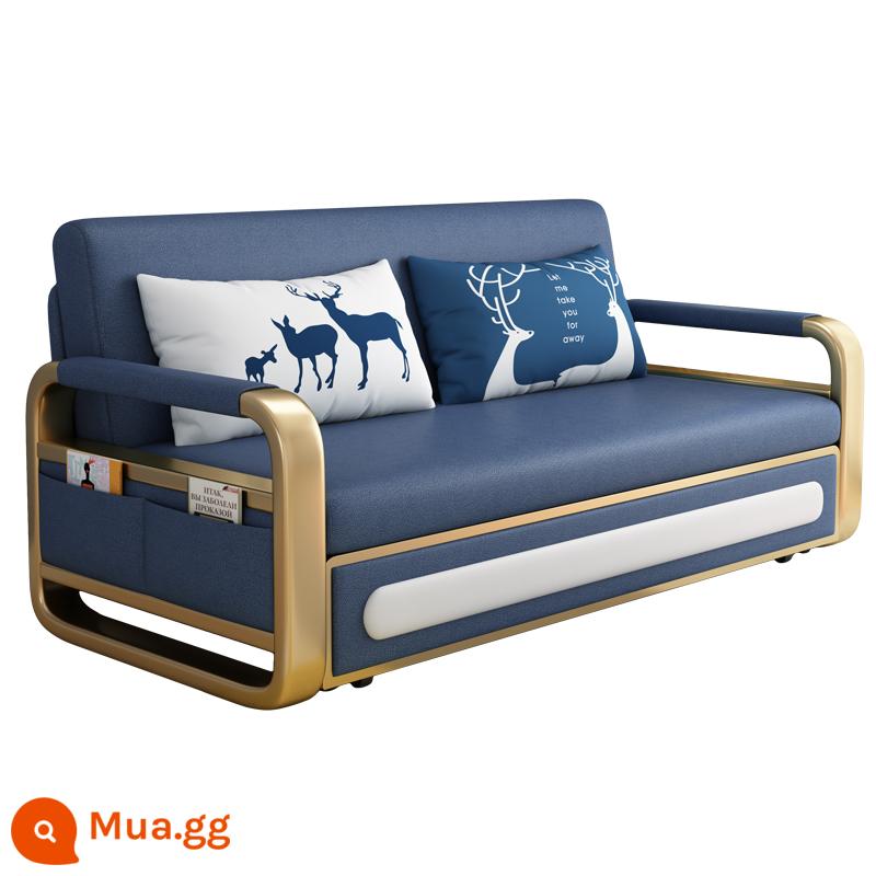 Sofa giường kép đa chức năng có thể gập lại lưu trữ căn hộ nhỏ phòng khách đơn giản đôi công nghệ vải có thể thu vào lưu trữ - Mô hình bọt biển 1,1m