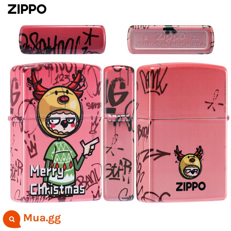 Bật lửa zippo chính hãng Zhibao bật lửa chúc sinh nhật phối màu cá tính in graffiti tặng bạn trai quà Tết - Cho tôi xin B [máy mới không dầu]