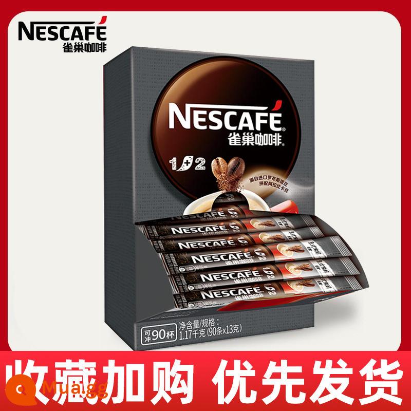 Nestle cà phê espresso 90 gói ba trong một Nestle vị nguyên bản 100 gói bột cà phê hòa tan chính thức cửa hàng flagship sĩ quan - 80 miếng siêu đậm đặc + 10 miếng cùng kiểu