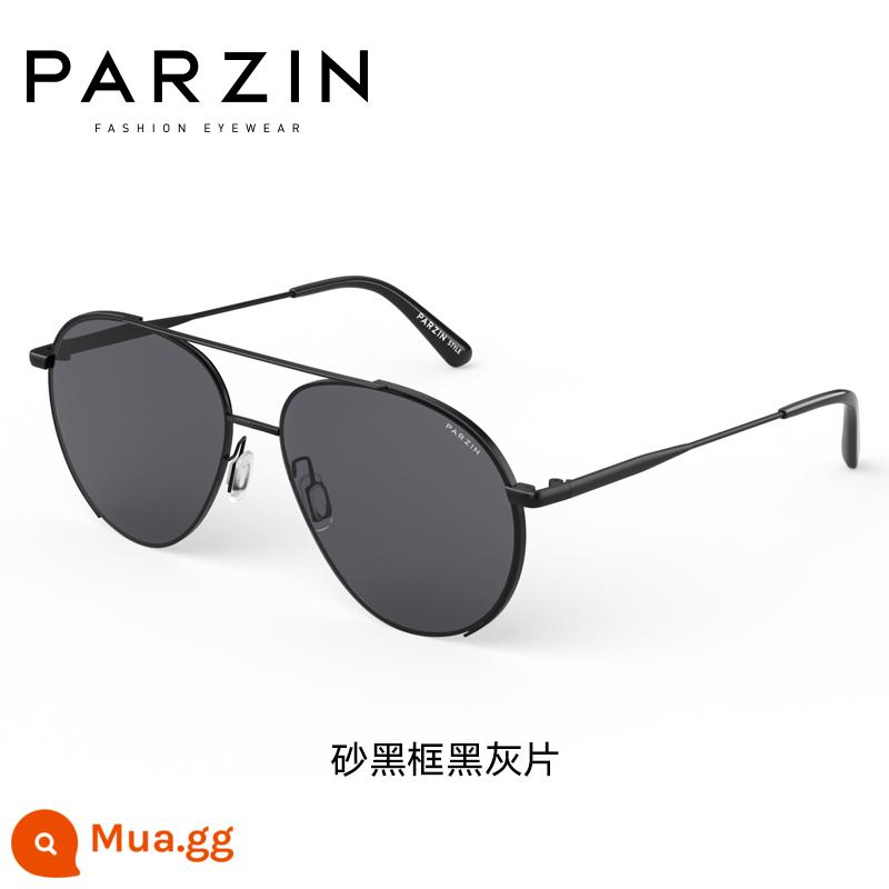 Kính Mát Parsons Nam Đẹp Trai Gọng Kim Loại Tròn Gương Cóc Phong Cách Aviator Hợp Thời Trang Lái Xe Kính Mát Chống Nắng - Phim đen xám khung cát đen