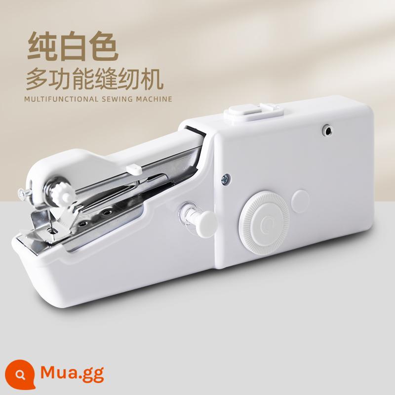 Hộ Gia Đình Cầm Tay Điện Máy Đa Năng Di Động Mini Nhỏ Dễ Ăn Dày Tự Làm Máy May Cầm Tay - máy may điện màu trắng