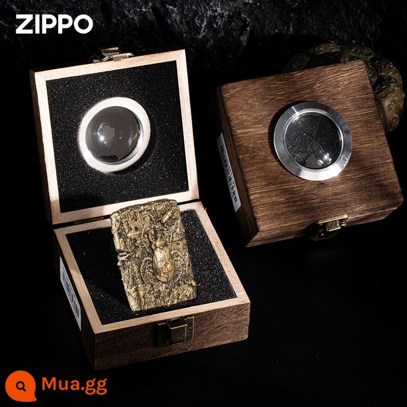 Bật lửa zippo chính hãng chính hãng nam chính hãng thông minh dũng cảm nhiên liệu chống gió bộ sưu tập cá tính quà tặng - Giàu có trên thế giới-đồng [máy đơn không dầu]