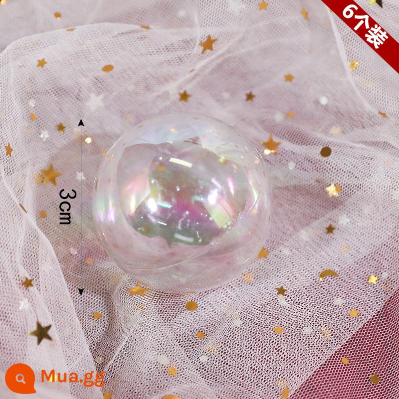 Xingdelu Trang Trí Bánh Trang Trí Búp Bê Linga Belle Sang Trọng Thỏ Xingdai Thỏ Nướng Thẻ Cắm - Quả bóng trong suốt 3cm màu xanh nhạt 6 gói