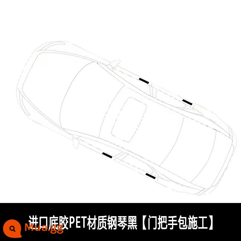 Phim mui xe màu đen piano đen sáng nóc xe giả phim cửa sổ trời toàn cảnh trang trí Tesla Euler Wuling Mini - Tay nắm cửa (4 cái) [Thi công toàn quốc]