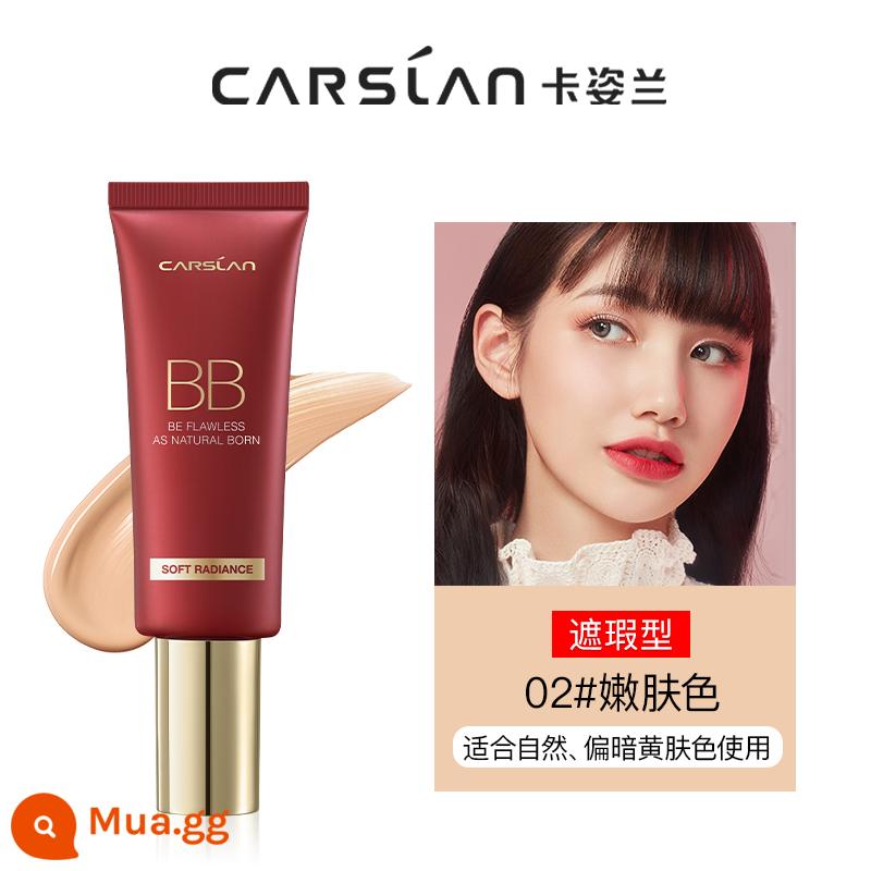 Kem che khuyết điểm Kazilan bb cream dưỡng ẩm kiểm soát dầu lâu dài mà không cần trang điểm đệm khí cc cô lập nền dạng lỏng thương hiệu chính hãng - 02 Màu da dịu dàng (loại kem che khuyết điểm)