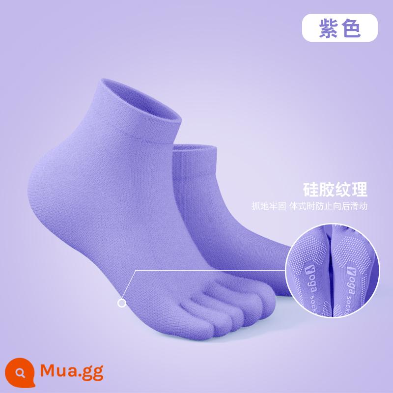 Vớ Yoga Professional Anti -slip Nữ Five -finger Yoga SOCKS BẮT ĐẦU BẮT - Màu tím-[Kích thước phổ quát]